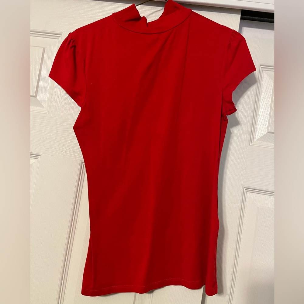 Express Red Short Sleeve Top